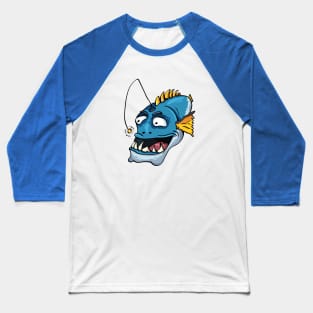 Funny Crazy Fish Baseball T-Shirt